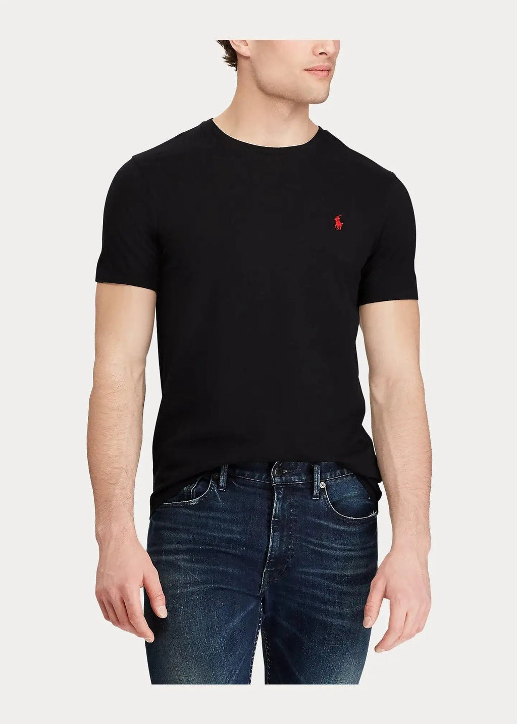Camiseta POLO RALPH LAUREN de Punto Custom Slim Fit Negro
