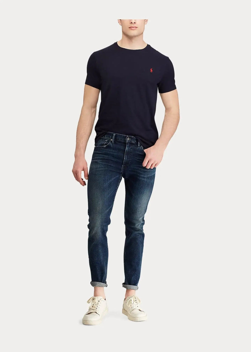 Camiseta POLO RALPH LAUREN de Punto Custom Slim Fit Navy