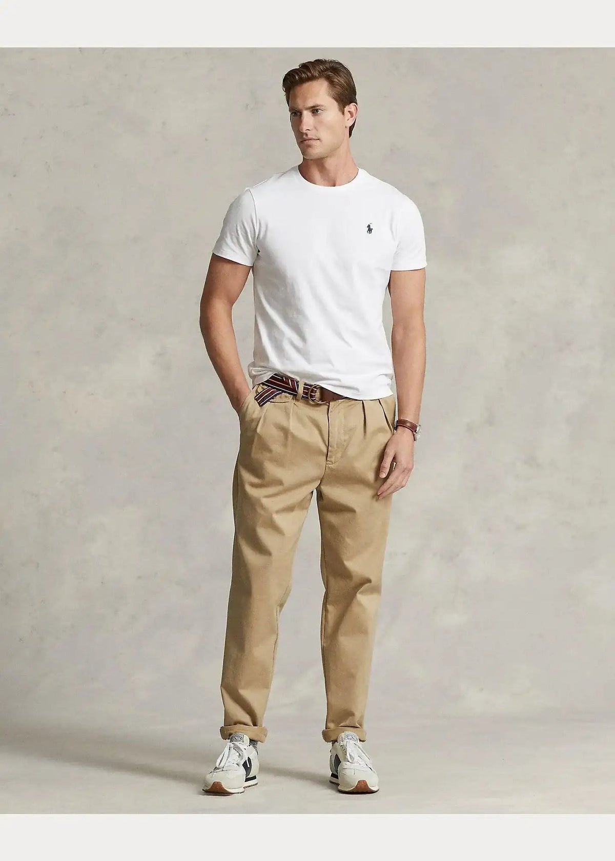 Camiseta POLO RALPH LAUREN de Punto Custom Slim Fit Blanca