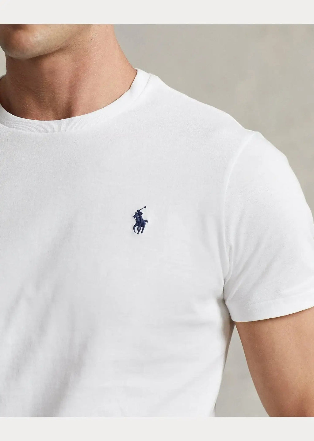 Camiseta POLO RALPH LAUREN de Punto Custom Slim Fit Blanca