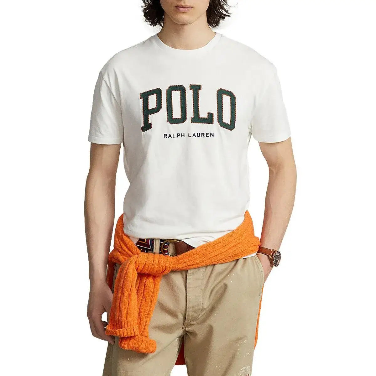 Camiseta Polo Ralph Lauren de punto jersey con logotipo Blanca