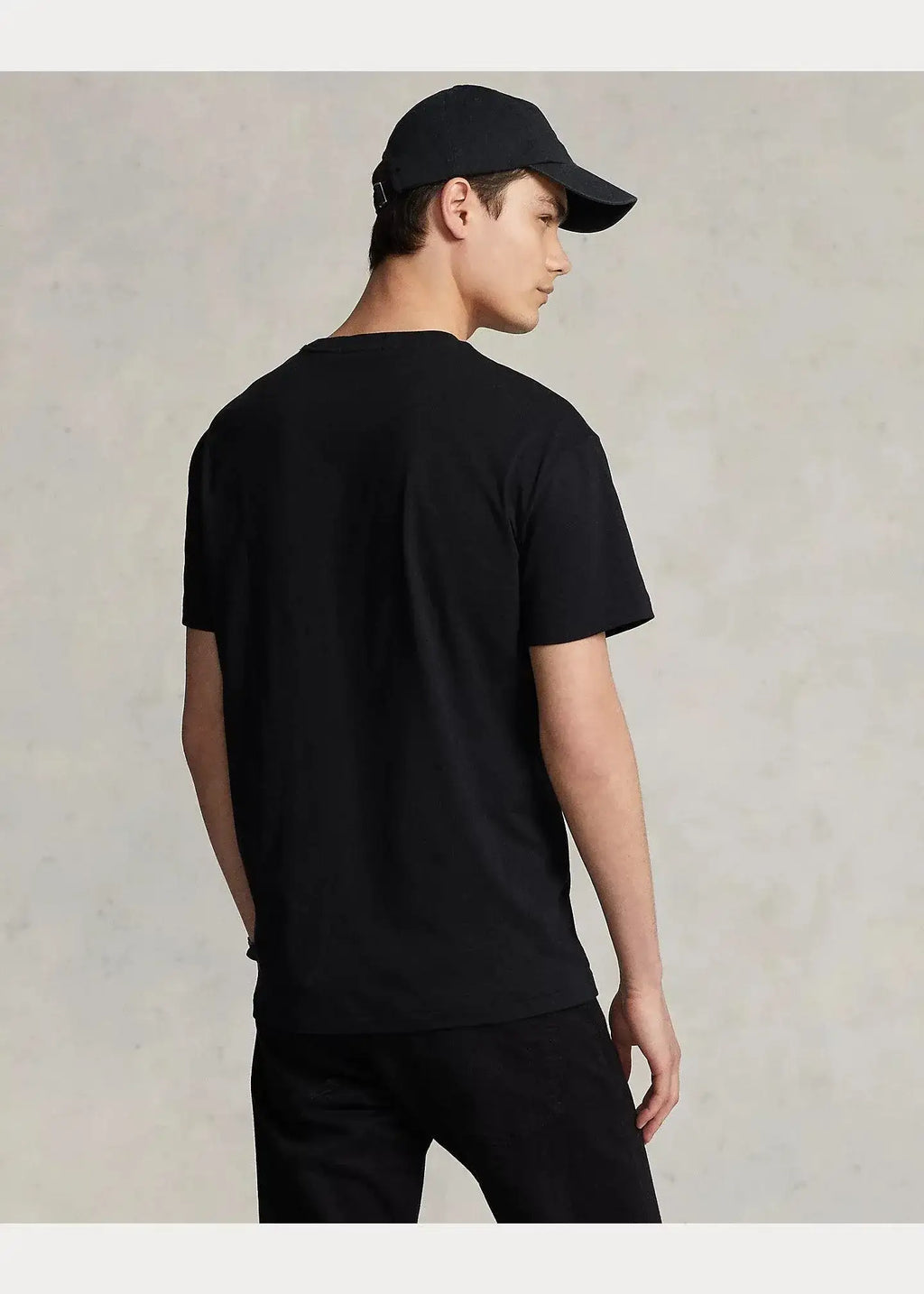 Camiseta Polo Ralph Lauren de punto jersey con logotipo Negra