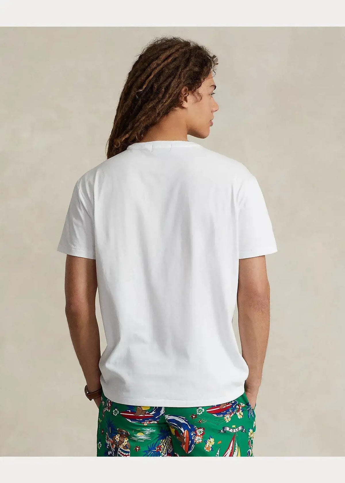 Camiseta Polo Ralph Lauren Polo Bear Classic Slim Fit White Beach Club