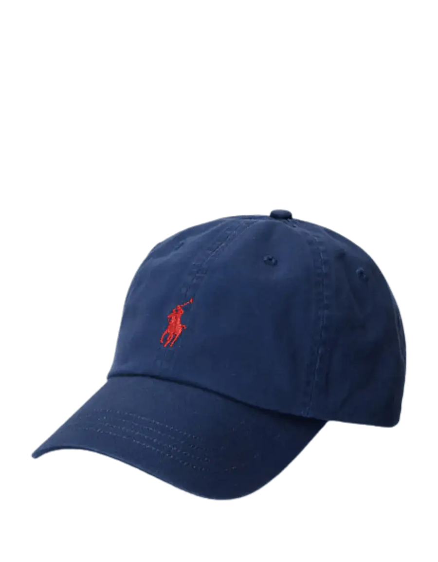 Gorra Polo Ralph Lauren Azul Marina con Visera de Tela de Algodón