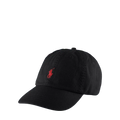 Gorra Polo Ralph Lauren Negra con Visera de Tela de Algodón