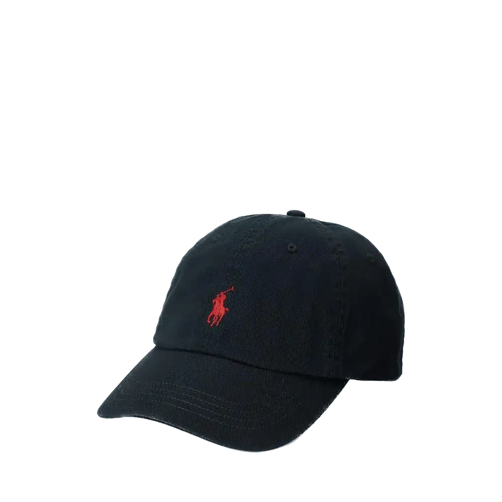 Gorra POLO RALPH LAUREN Negra con Visera de Tela de Algodón