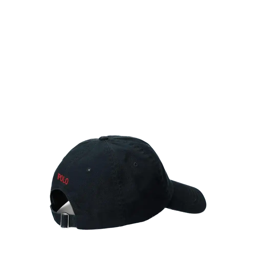 Gorra POLO RALPH LAUREN Negra con Visera de Tela de Algodón