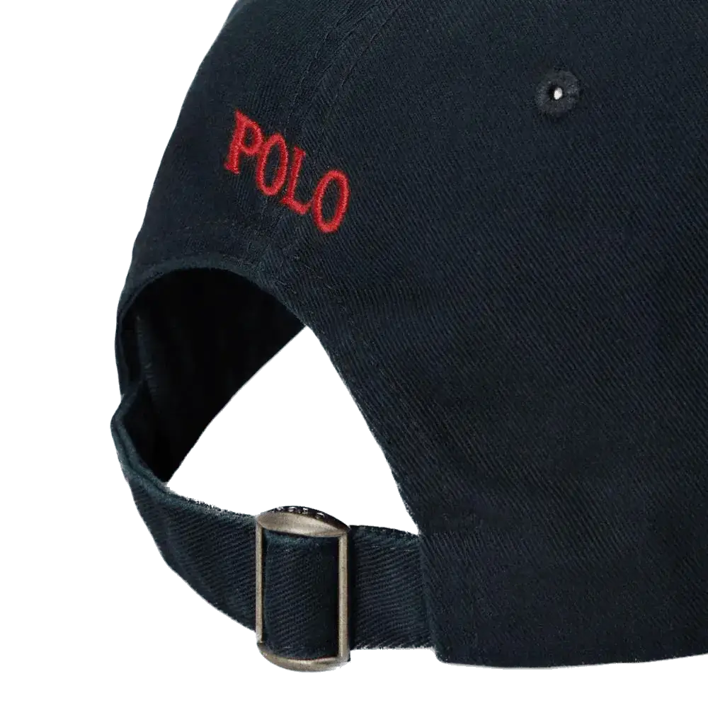 Gorra POLO RALPH LAUREN Negra con Visera de Tela de Algodón