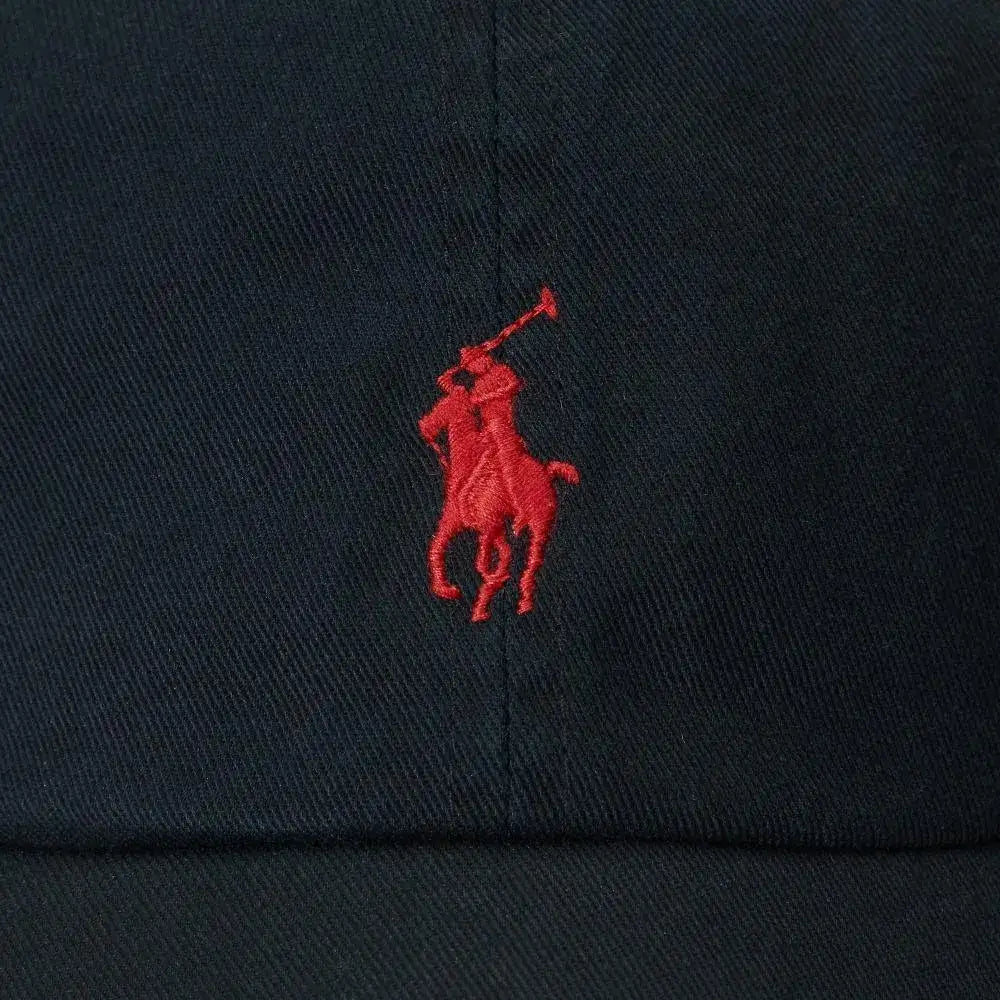 Gorra POLO RALPH LAUREN Negra con Visera de Tela de Algodón