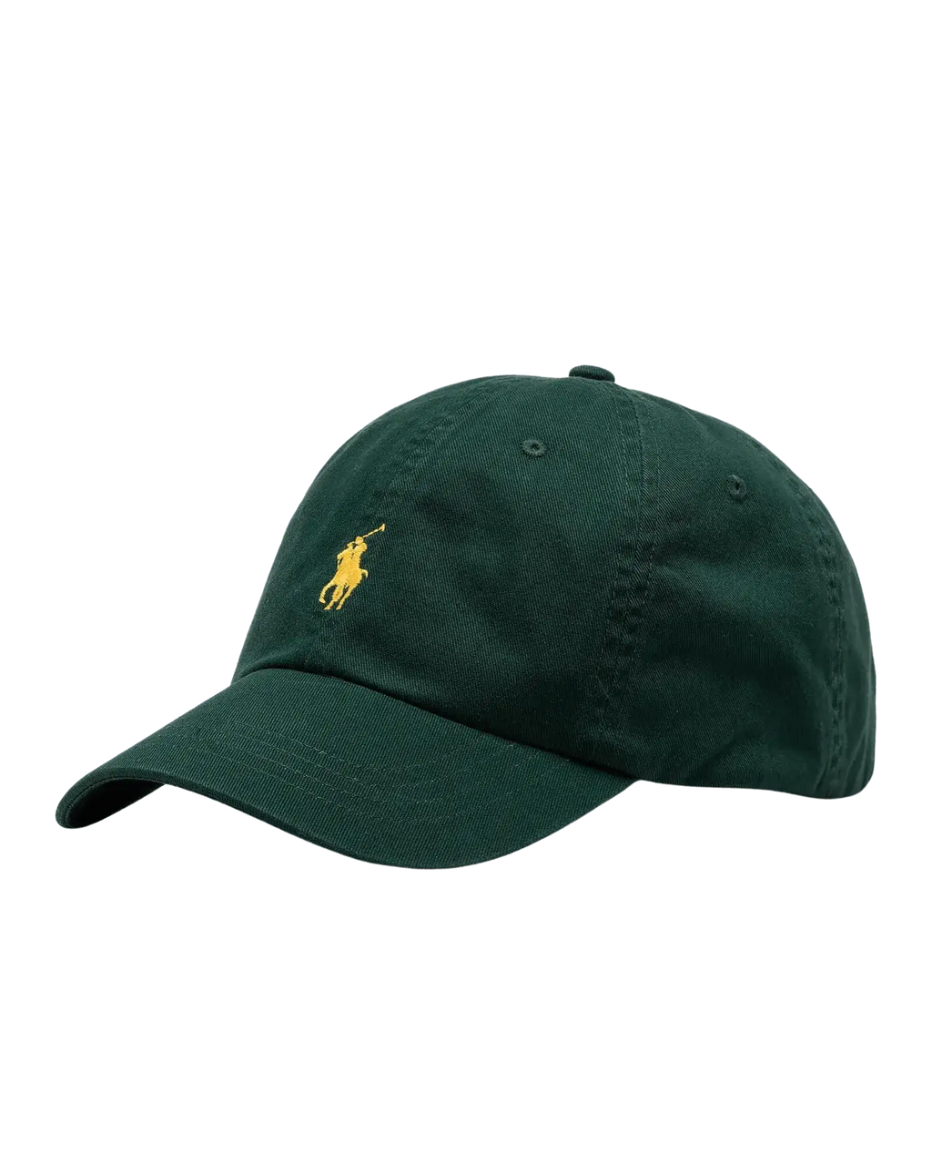 Gorra Polo Ralph Lauren Verde con Visera de Tela de Algodón