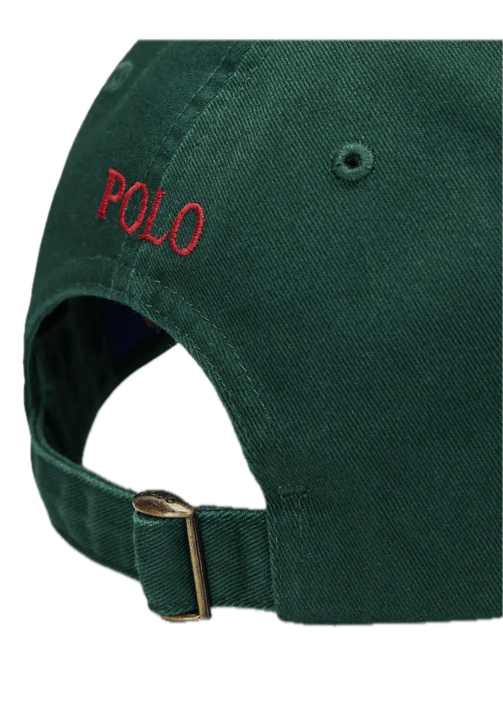 Gorra Polo Ralph Lauren Verde Universitario con Visera de Tela de Algodón