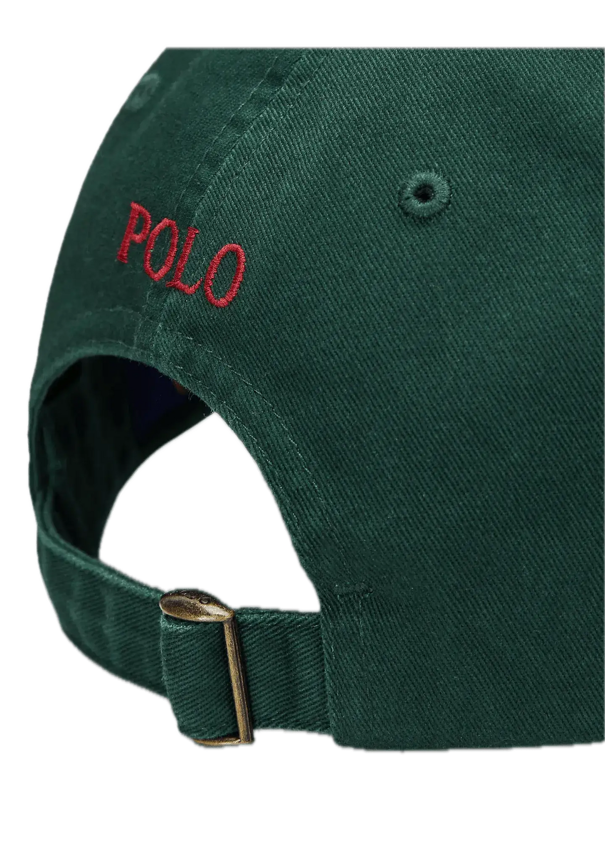 Gorra Polo Ralph Lauren Verde Universitario con Visera de Tela de Algodón