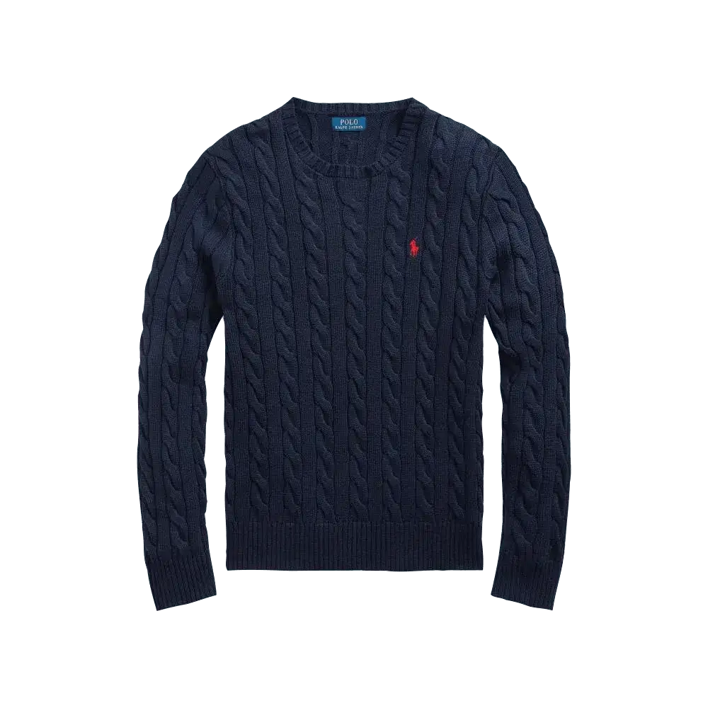 Jersey Polo Ralph Lauren de algodón de punto de ochos azul