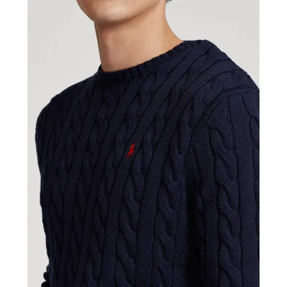 Jersey Polo Ralph Lauren de algodón de punto de ochos azul