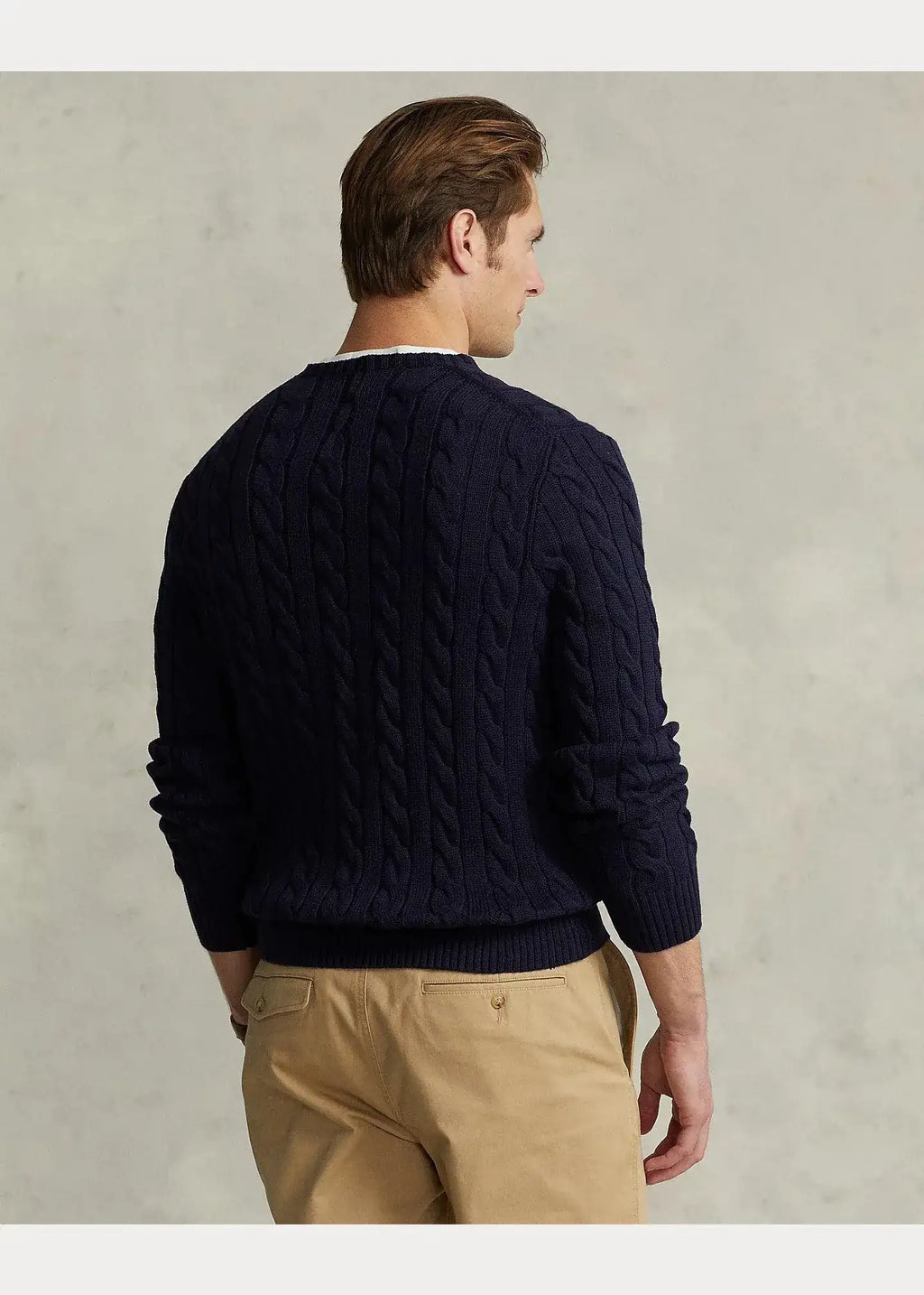 Jersey Polo Ralph Lauren de algodón de punto de ochos azul