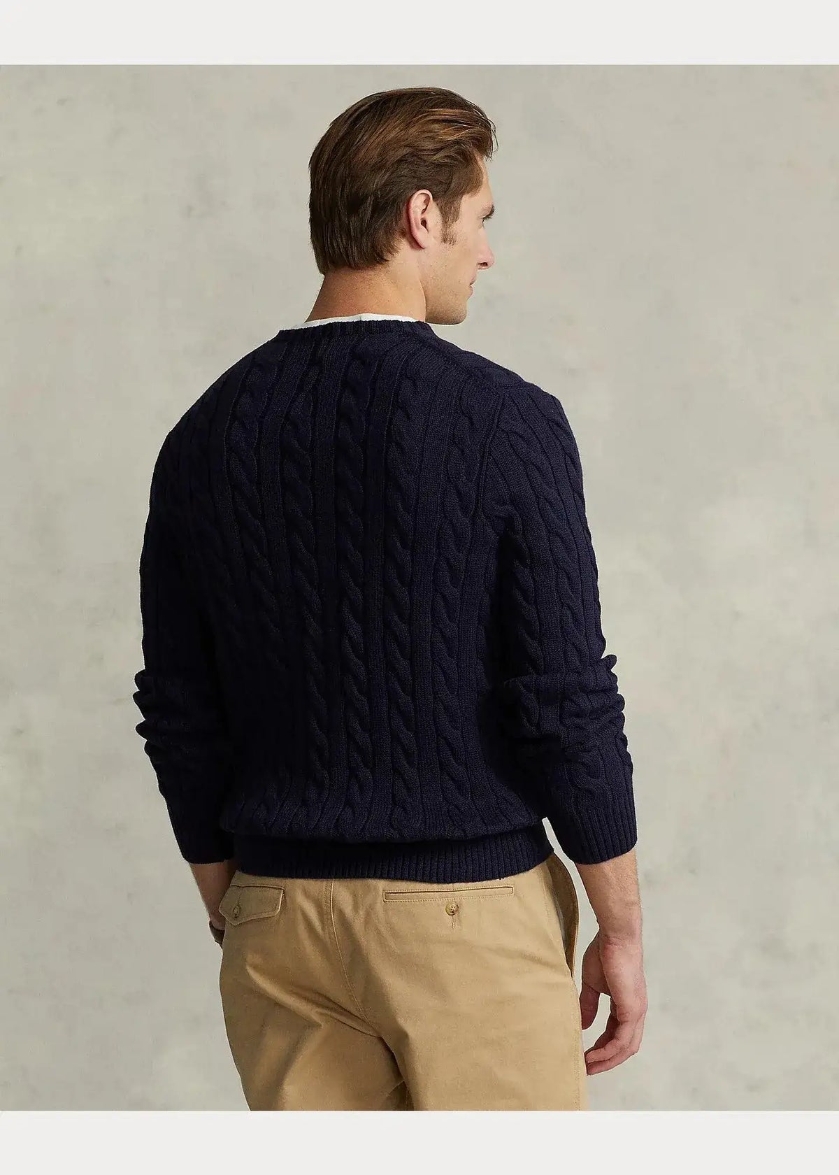 Jersey Polo Ralph Lauren de algodón de punto de ochos azul