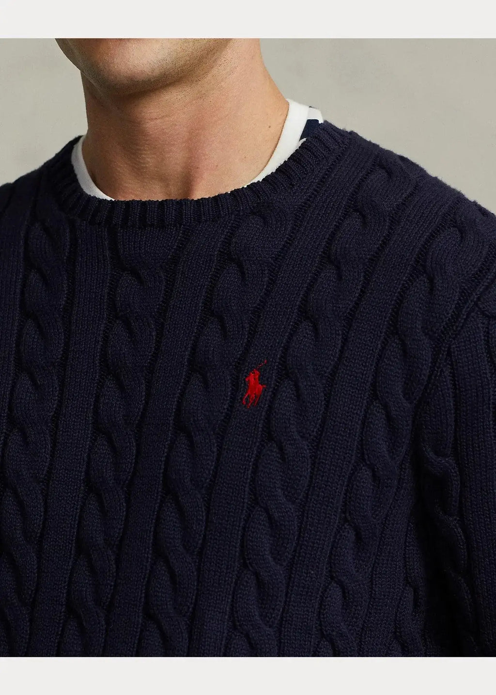 Jersey Polo Ralph Lauren de algodón de punto de ochos azul
