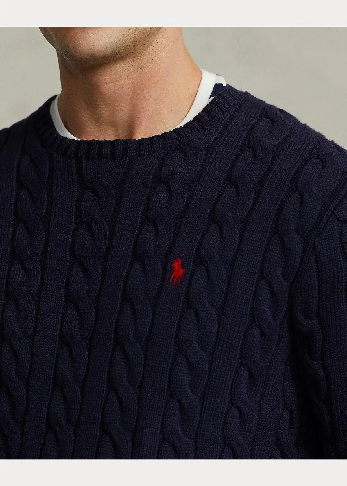 Jersey Polo Ralph Lauren de algodón de punto de ochos azul