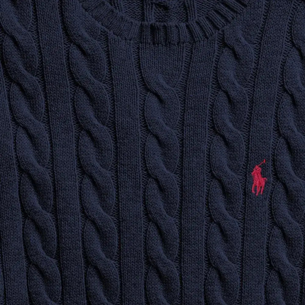 Jersey Polo Ralph Lauren de algodón de punto de ochos azul