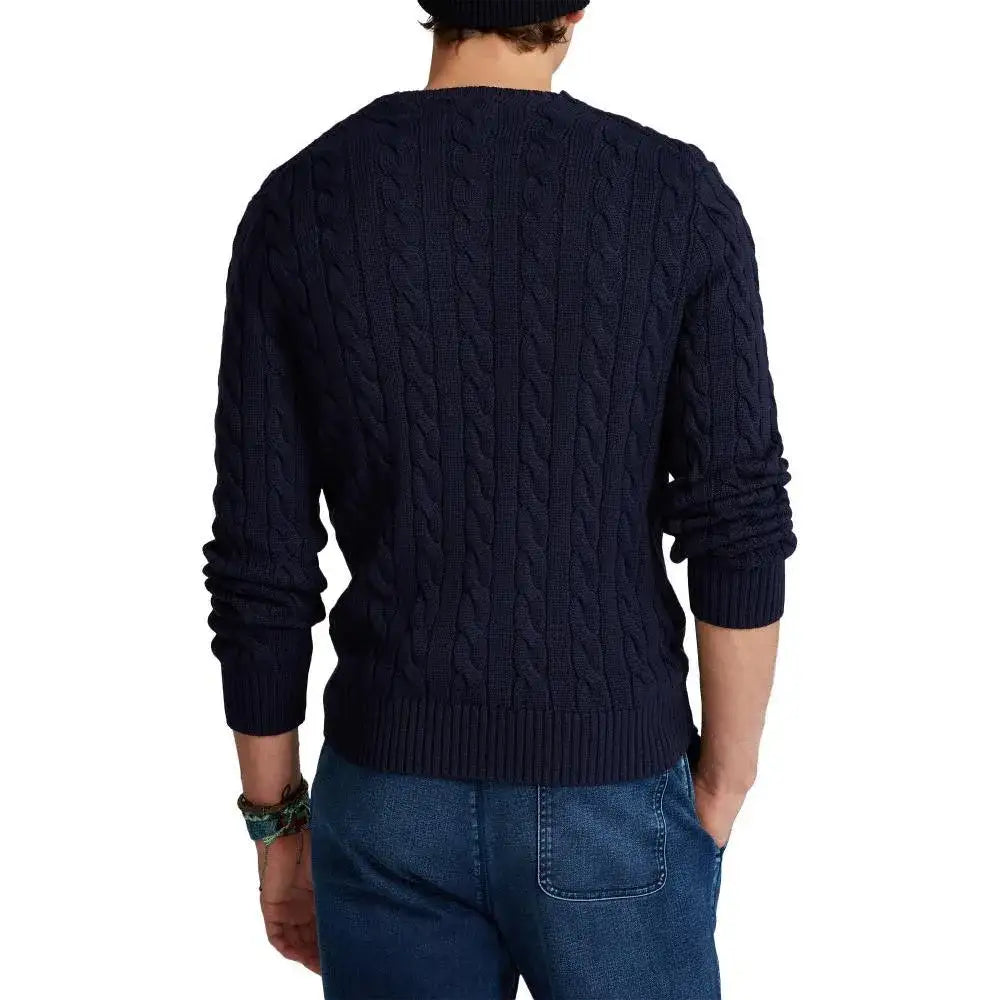Jersey Polo Ralph Lauren de algodón de punto de ochos azul