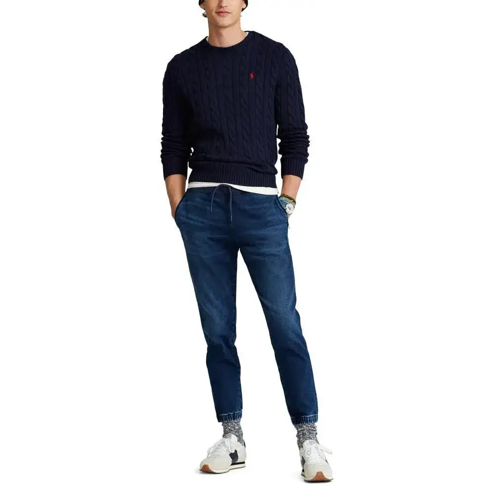Jersey Polo Ralph Lauren de algodón de punto de ochos azul