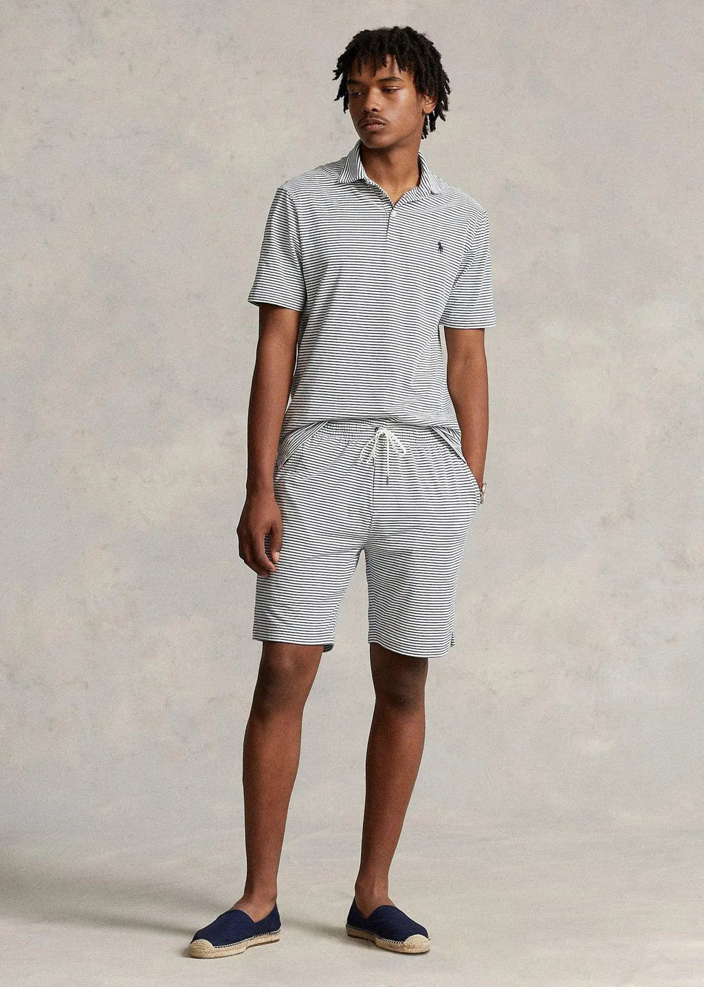 Pantalón Ralph Lauren corto de punto con rayas