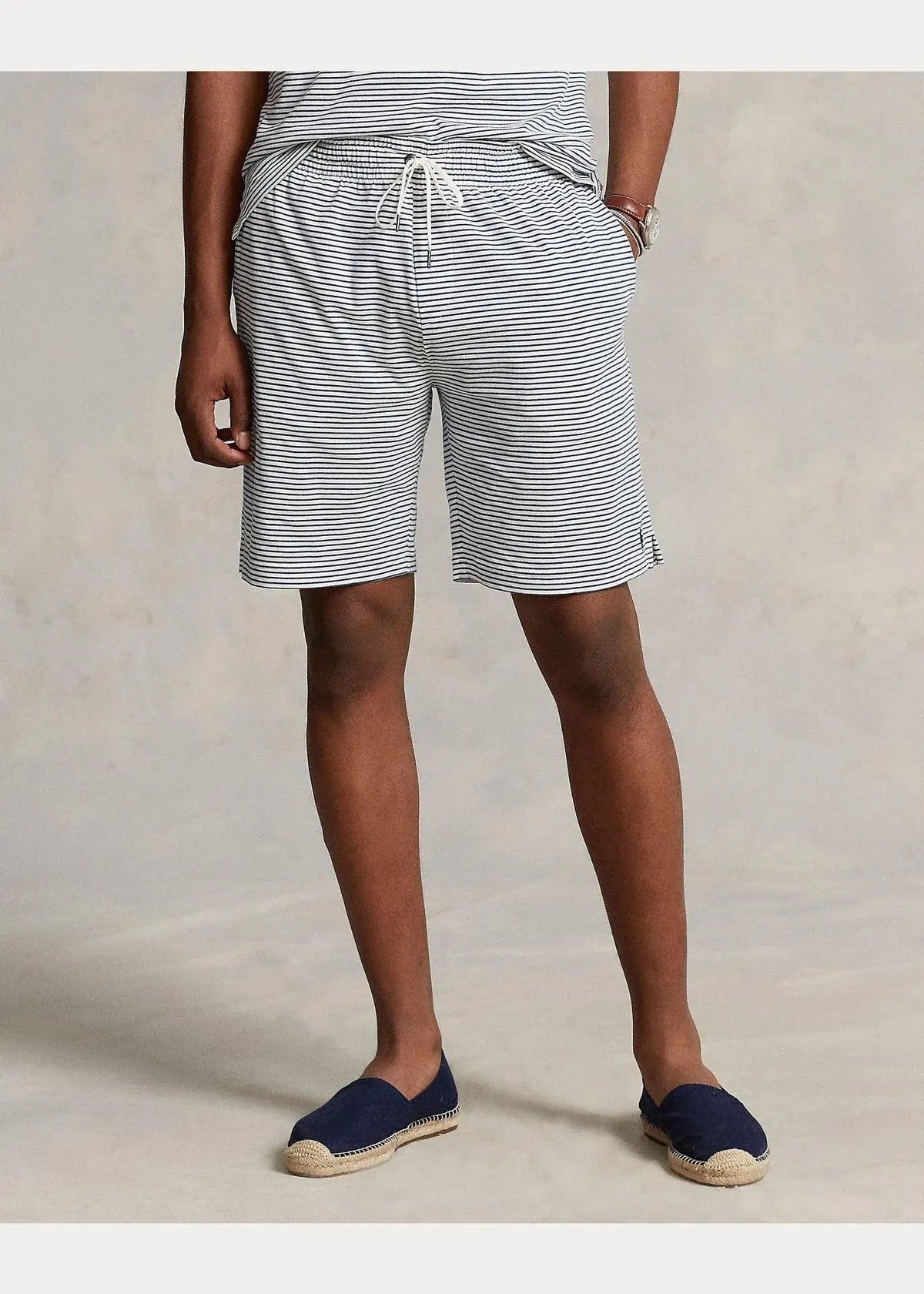 Pantalón Ralph Lauren corto de punto con rayas