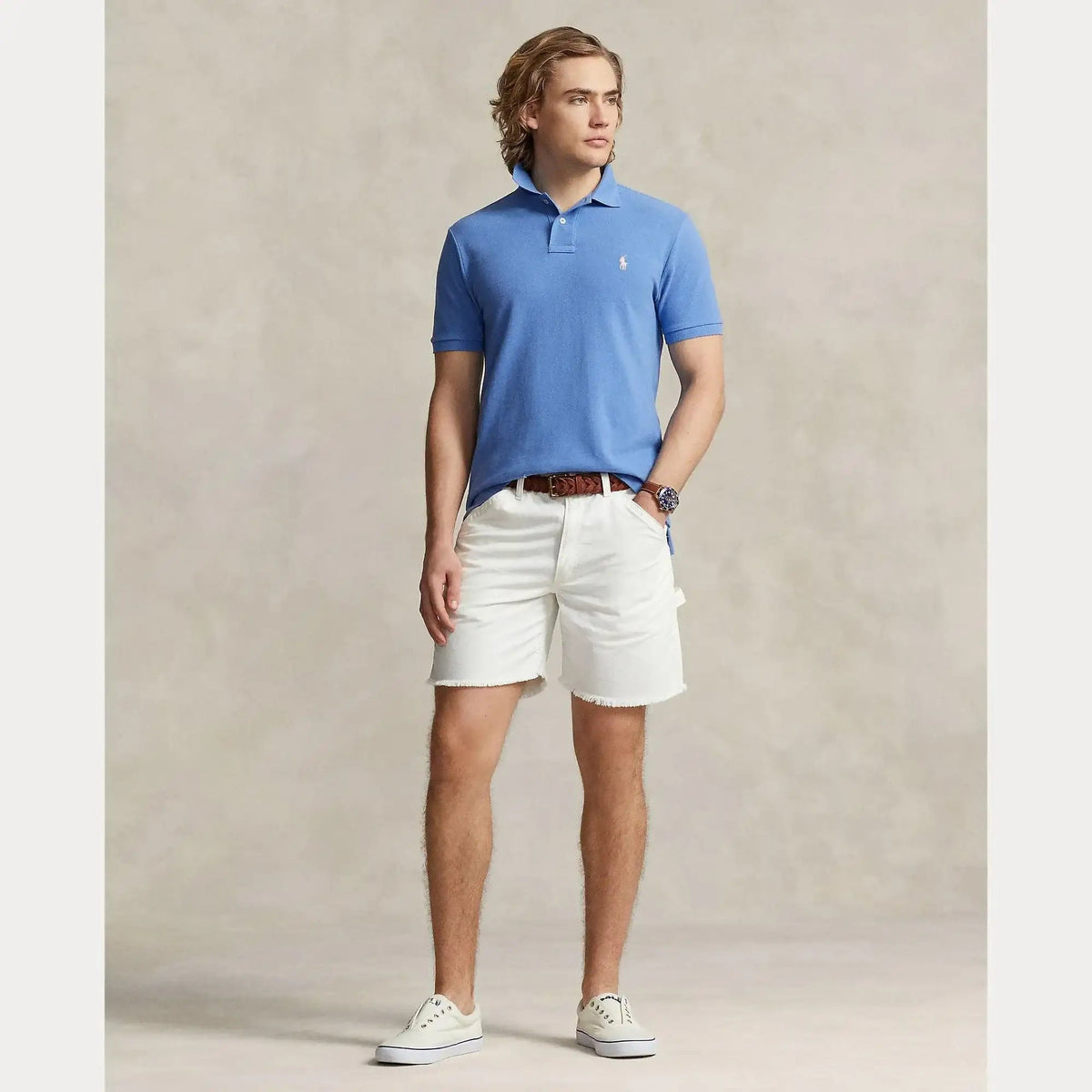 Polo de Hombre POLO RALPH LAUREN Slim Fit Mesh New England Blue