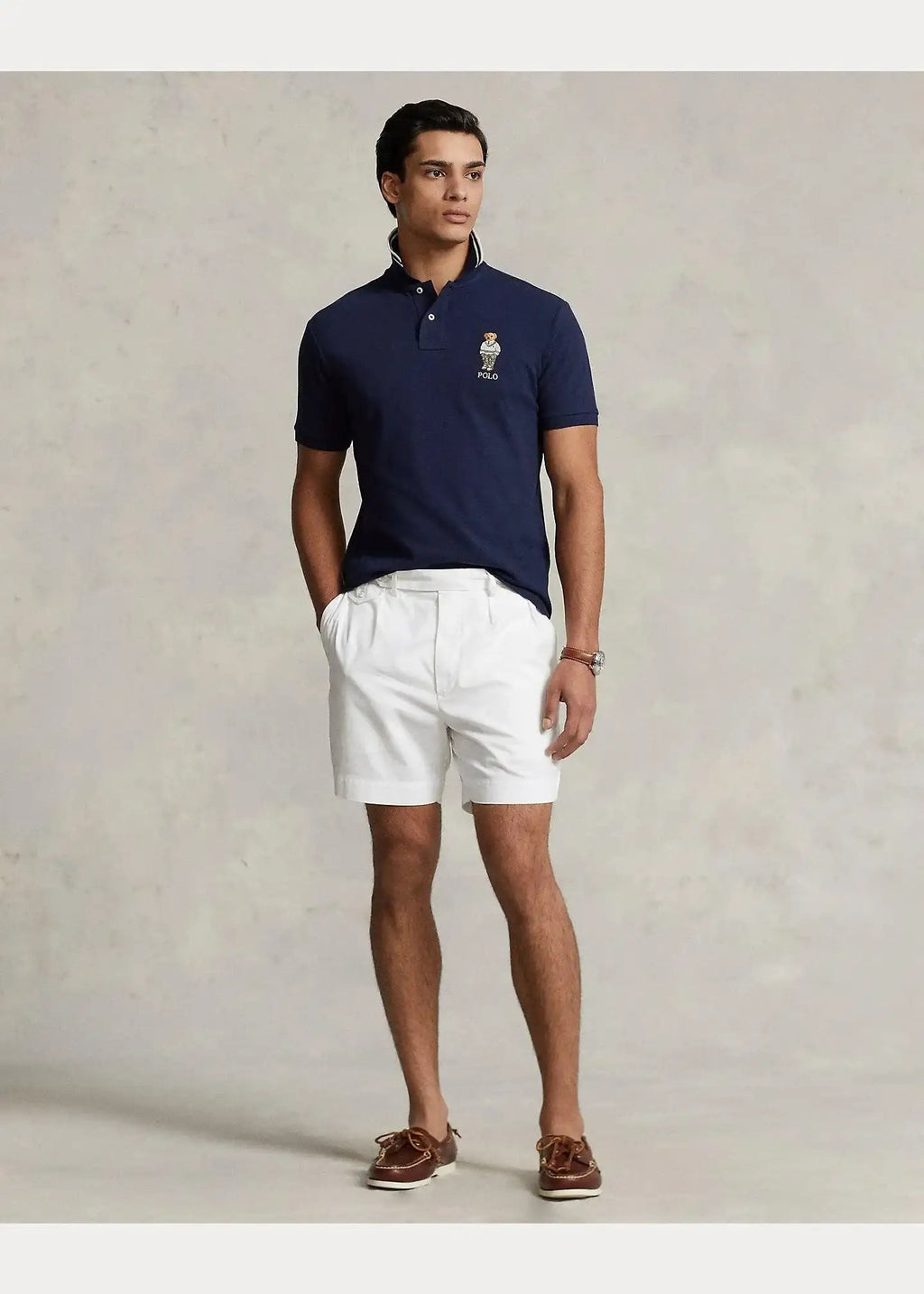 Polo de Hombre Ralph Lauren piqué Custom Slim con Polo Bear