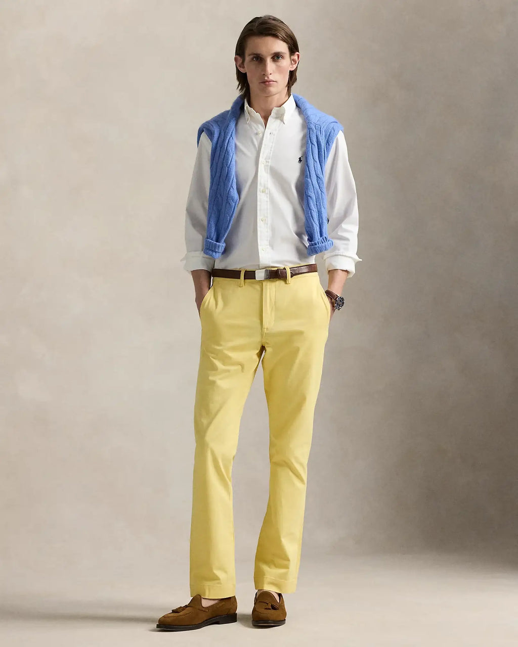 Camisa de Sarga POLO RALPH LAUREN Custom Fit Blanco