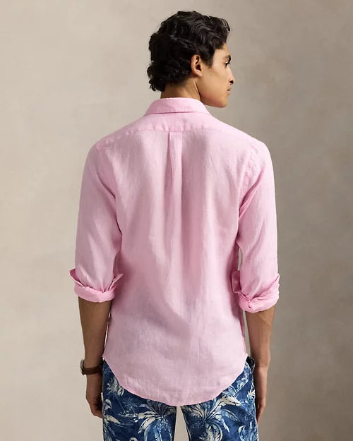 Camisa POLO RALPH LAUREN Lino Custom Slim Pink