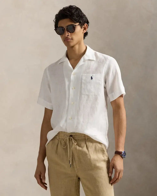 Camisa de Lino POLO RALPH LAUREN Classic Fit Blanco Cerámica