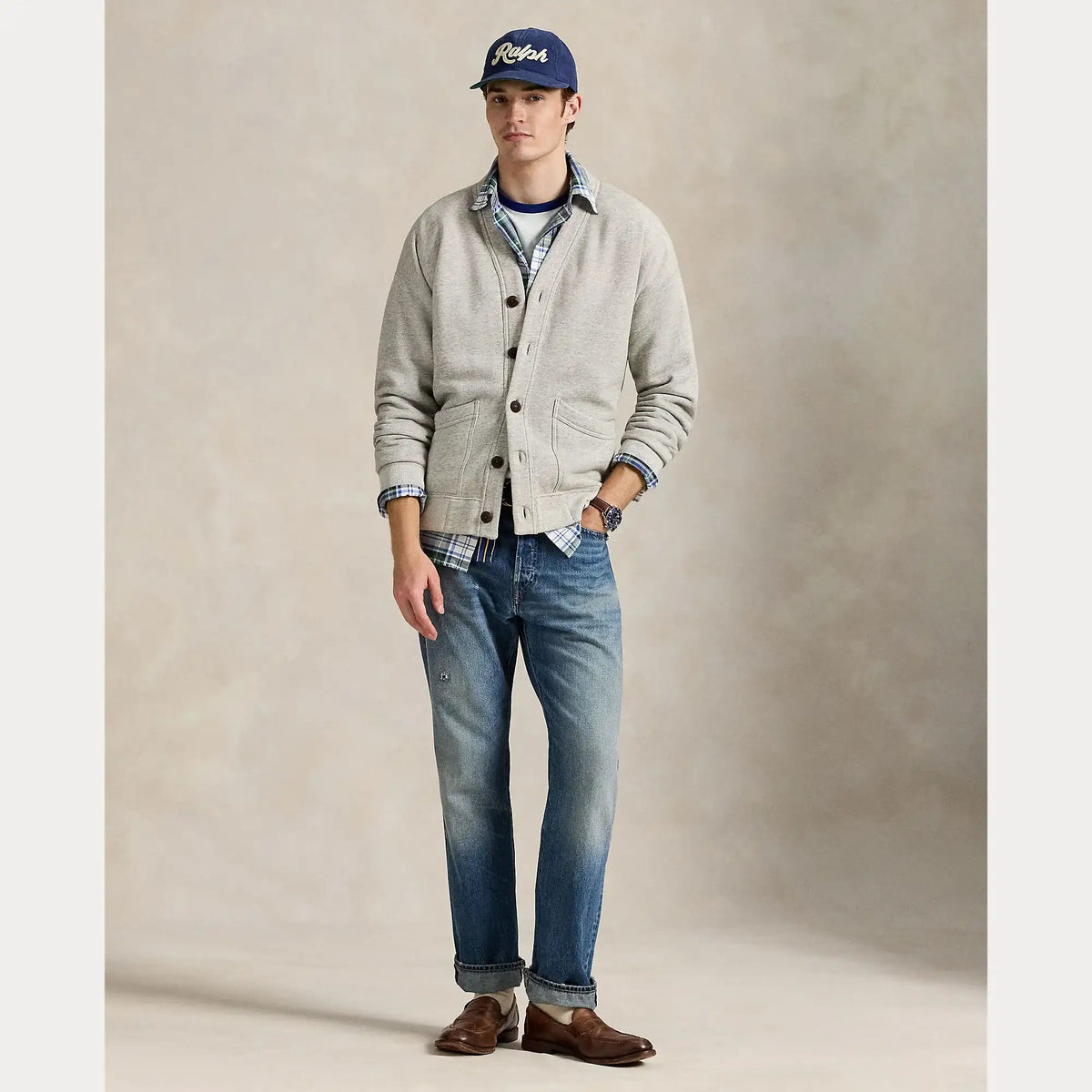 Cárdigan POLO RALPH LAUREN Vintage Fit Fleece Loft Heather
