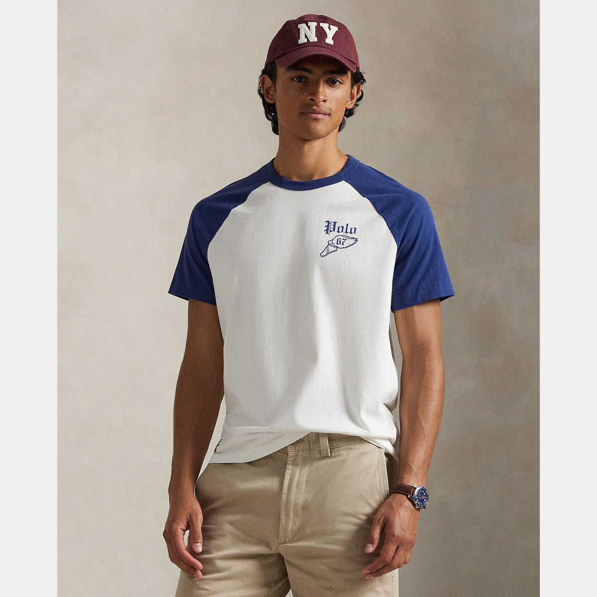 Camiseta POLO RALPH LAUREN Baseball White