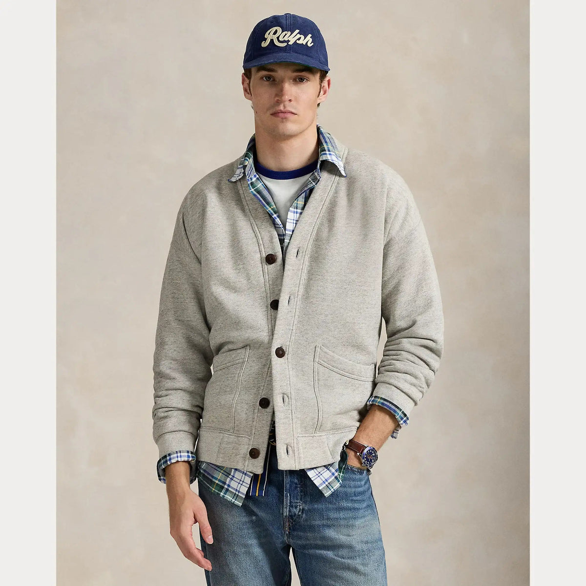 Cárdigan POLO RALPH LAUREN Vintage Fit Fleece Loft Heather